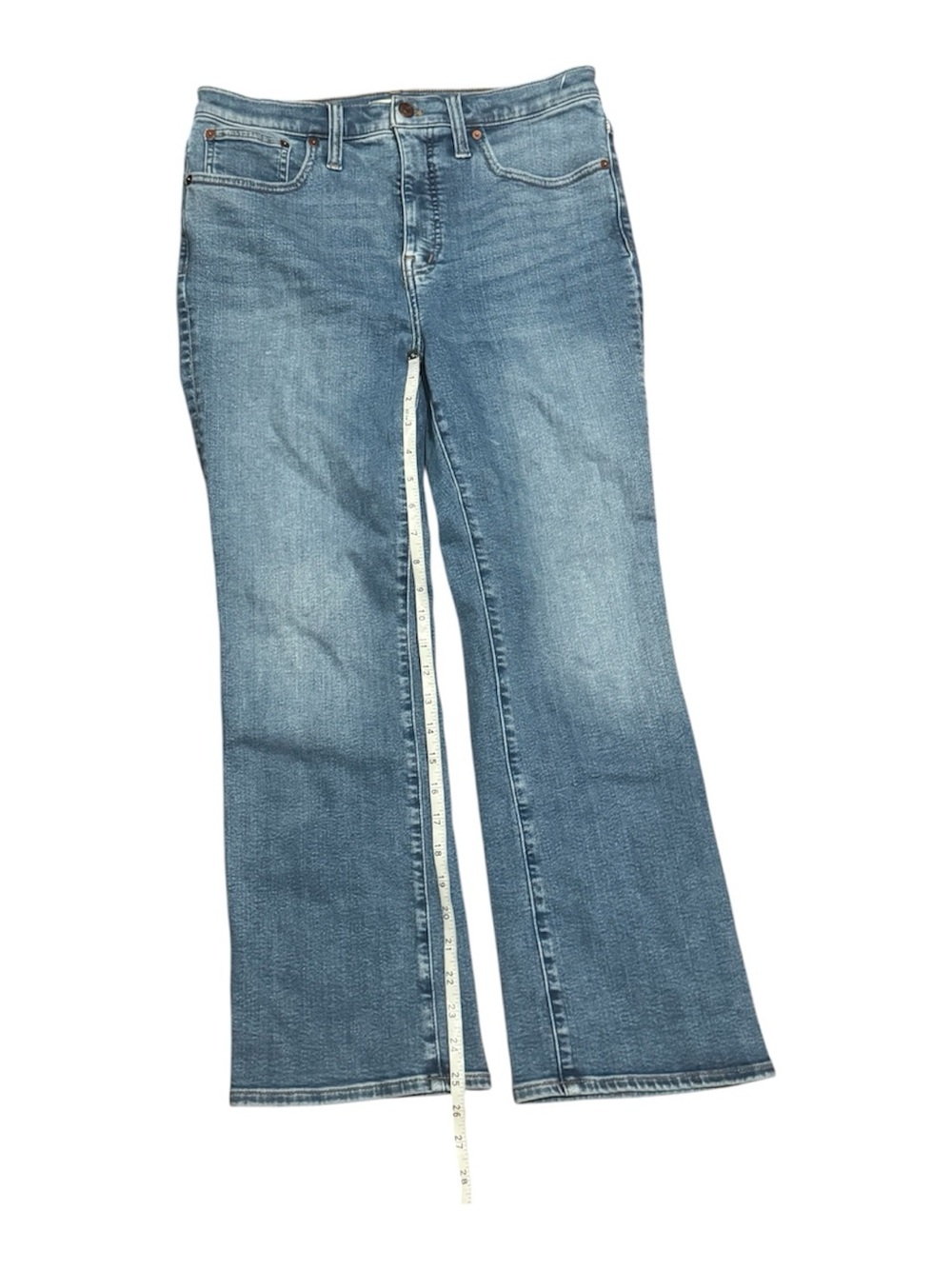 Madewell Cali Demi Boot Jeans in Dorrance Wash TENCEL Denim Edition NWT - Picture 5 of 14